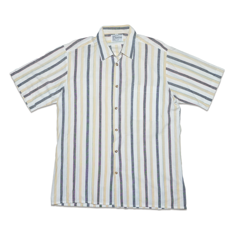 Vintage Vertical Striped Shirt XLarge - Double Double Vintage