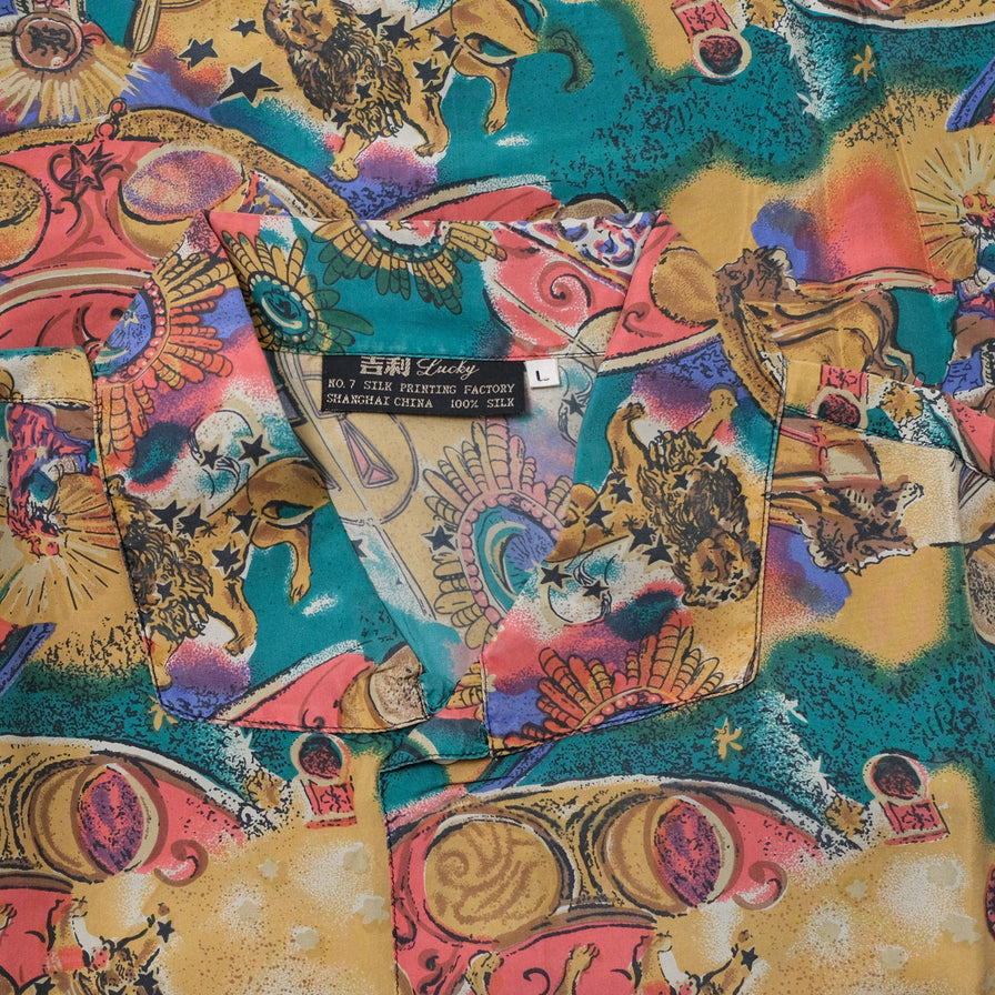 Vintage Deadstock Pattern Silk Shirt Large / XLarge