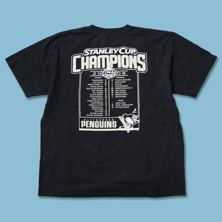 Vintage Reebok Stanley Cup 2009 Pittsburgh Penguins T-Shirt Large