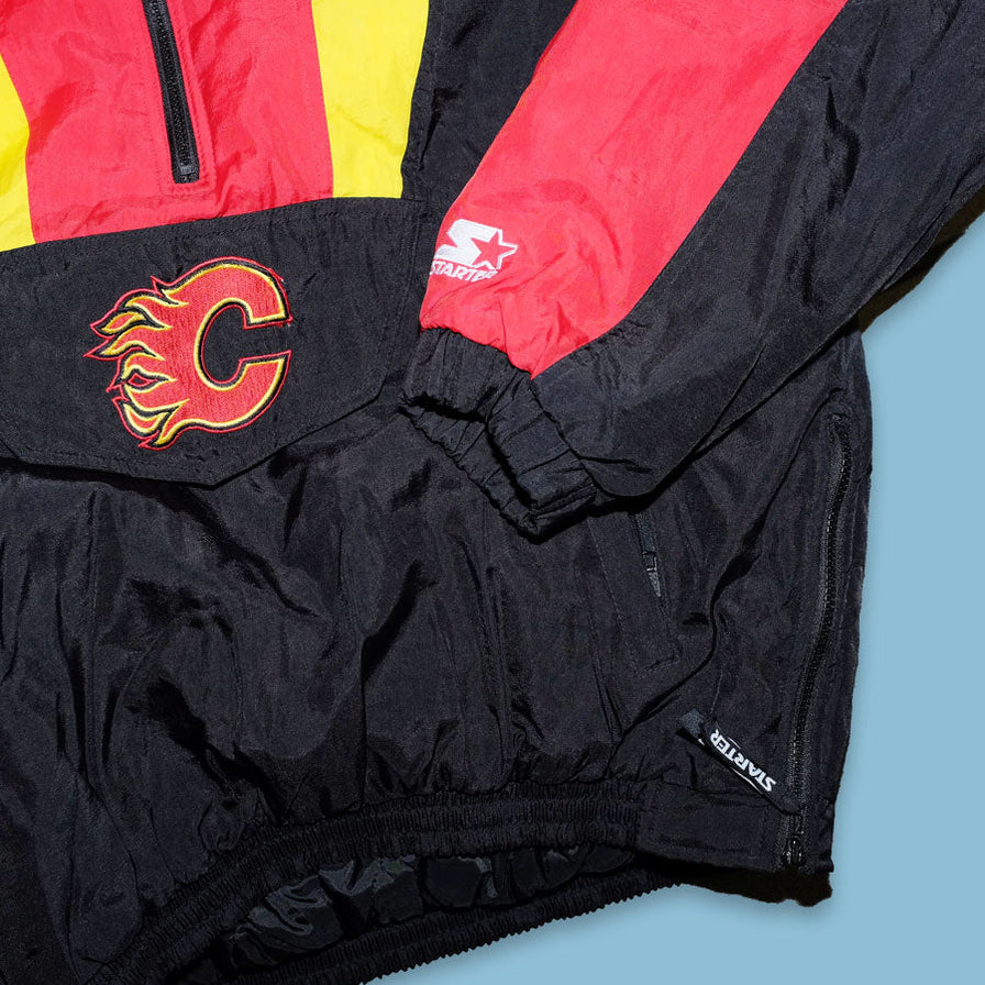Vintage Starter Calgary Flames Anorak Large - Double Double Vintage