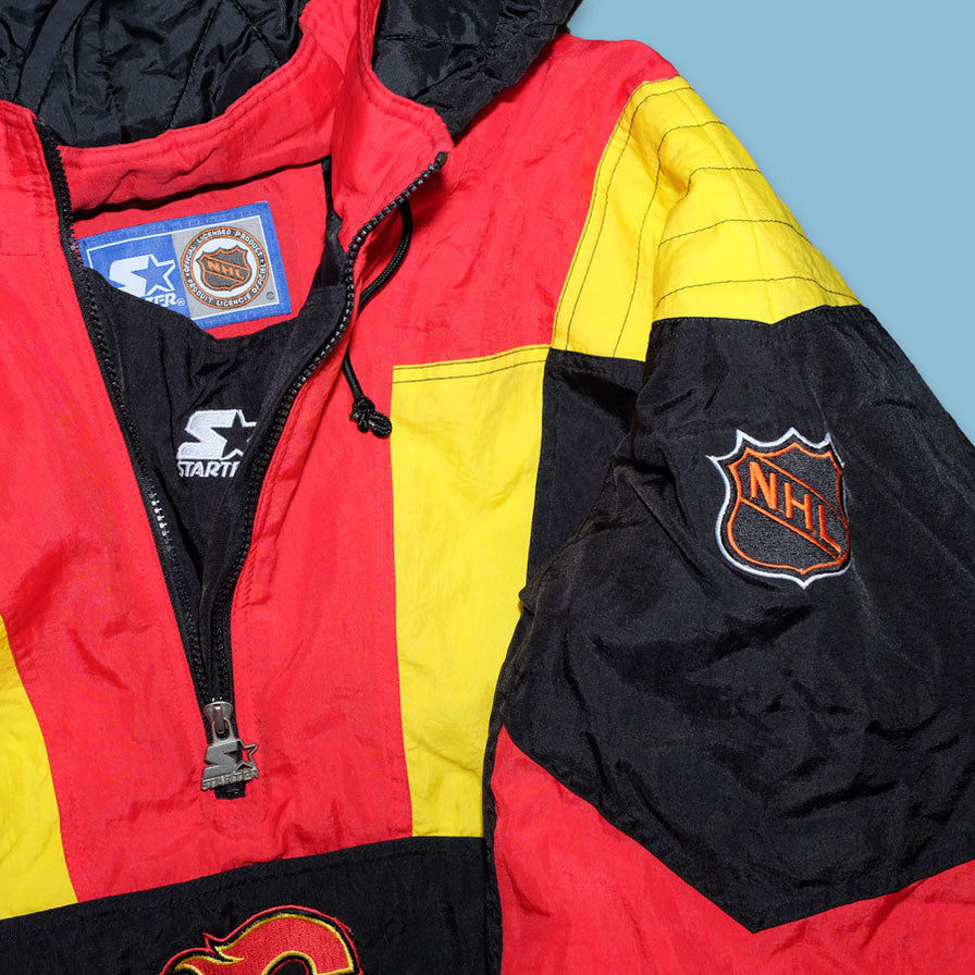 Vintage Starter Calgary Flames Anorak Large - Double Double Vintage