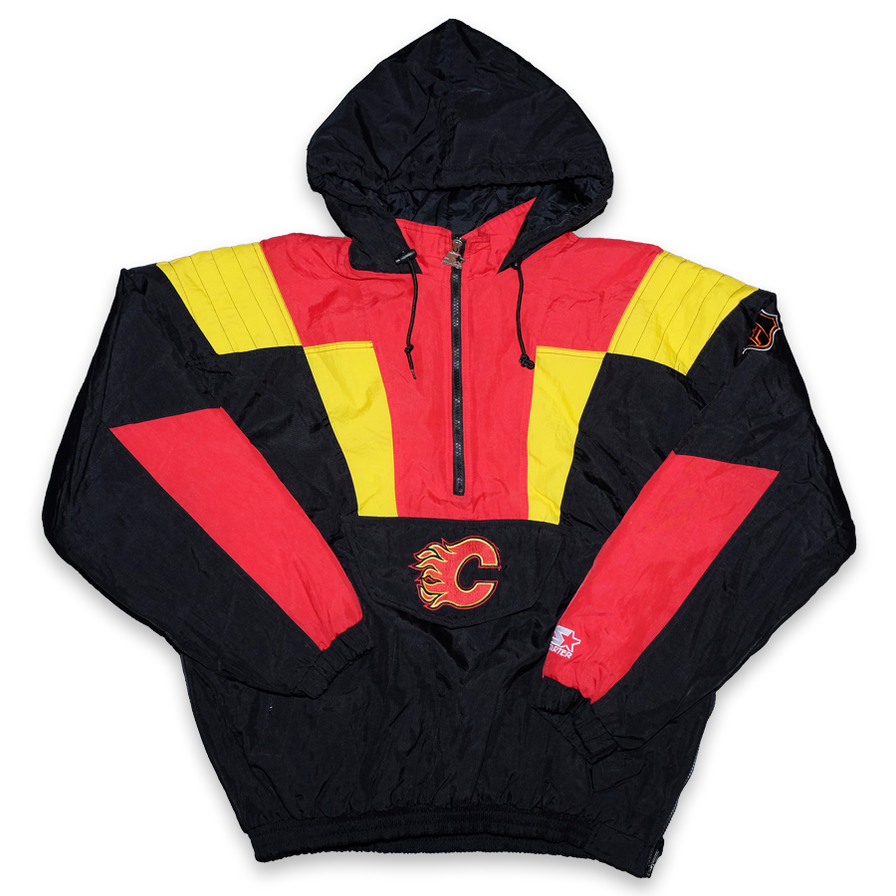 Vintage Starter Calgary Flames Anorak Large - Double Double Vintage