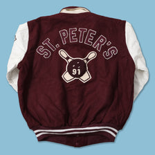 Vintage College Wool Leather Jacket Large / XLarge