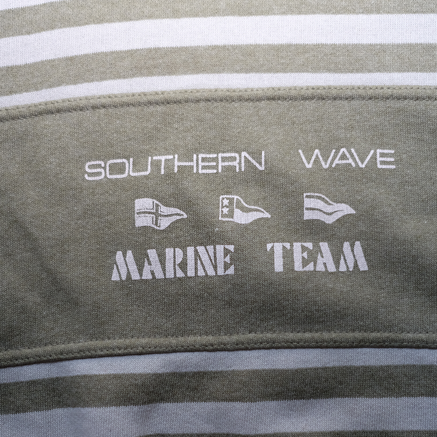 Vintage Stripe Marine Team Crewneck Large - Double Double Vintage