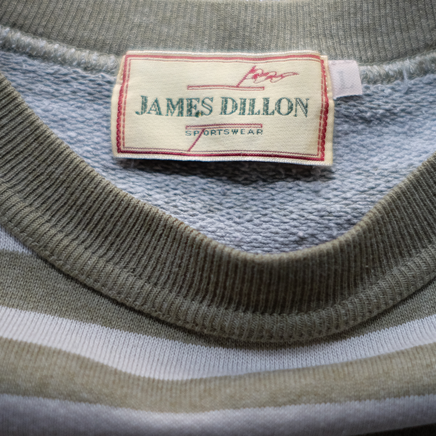Vintage Stripe Marine Team Crewneck Large - Double Double Vintage