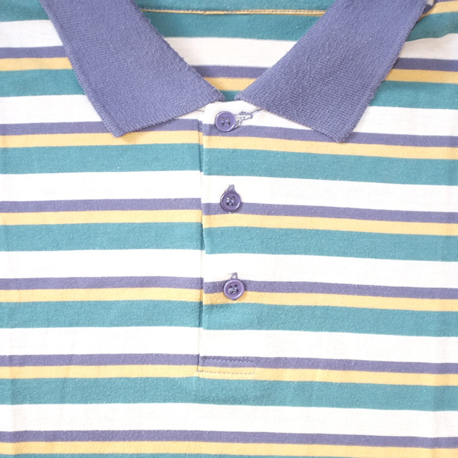Vintage Stripe Polo Large - Double Double Vintage