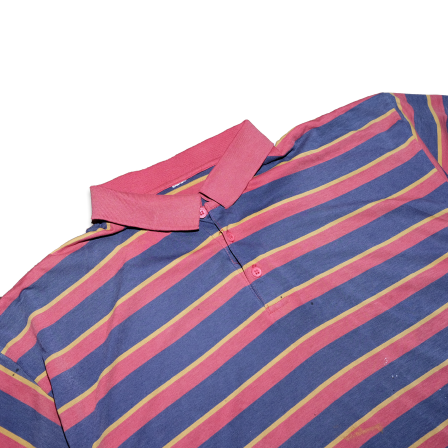 Vintage Stripe Polo XLarge - Double Double Vintage
