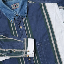 Vintage Vertical Striped Shirt Large