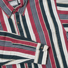 Vintage Vertical Striped Shirt Medium