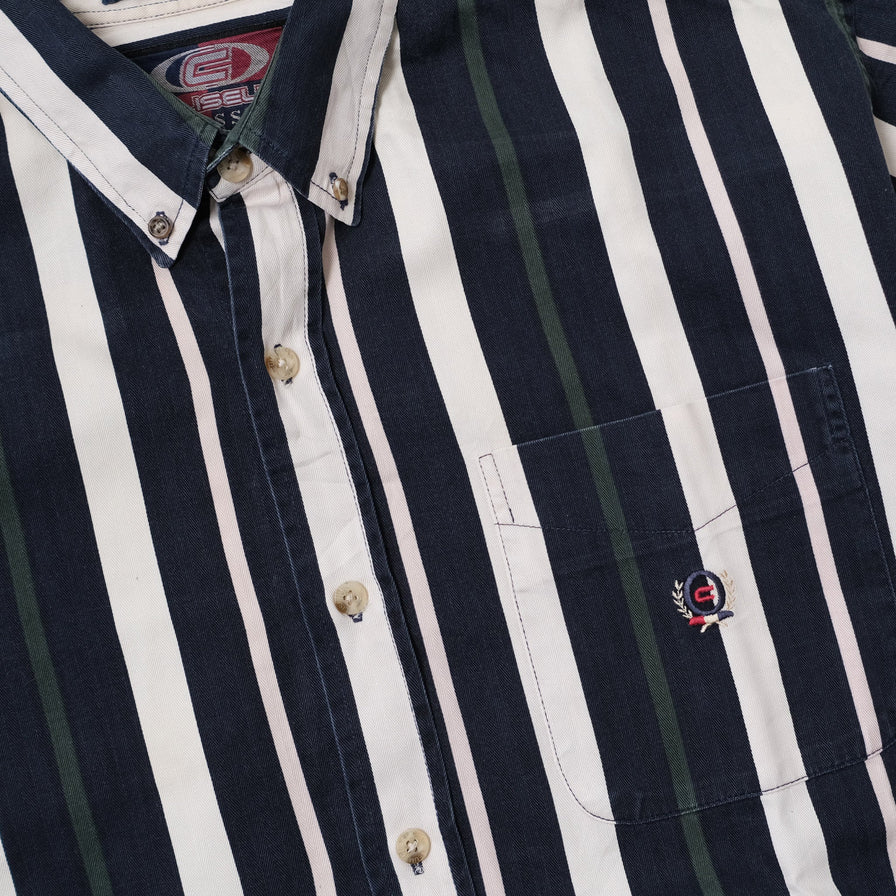Vintage Vertical Striped Shirt XLarge