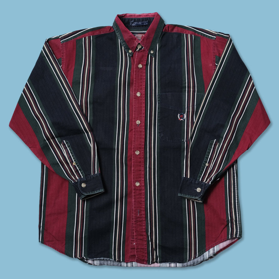 Vintage Vertical Striped Shirt Large