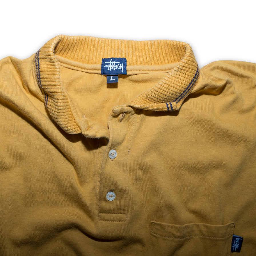 Stussy Polo Longsleeve Large - Double Double Vintage