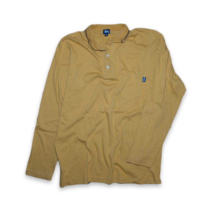 Stussy Polo Longsleeve Large - Double Double Vintage
