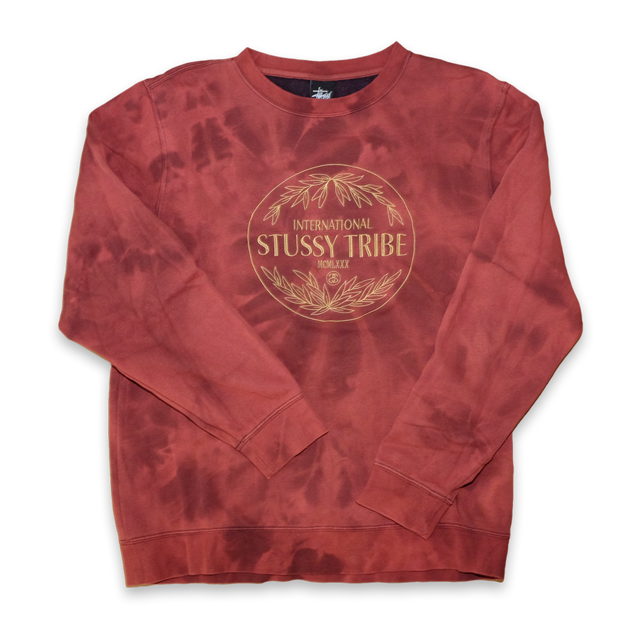 Stussy Tribe Crewneck Bleach XLarge - Double Double Vintage