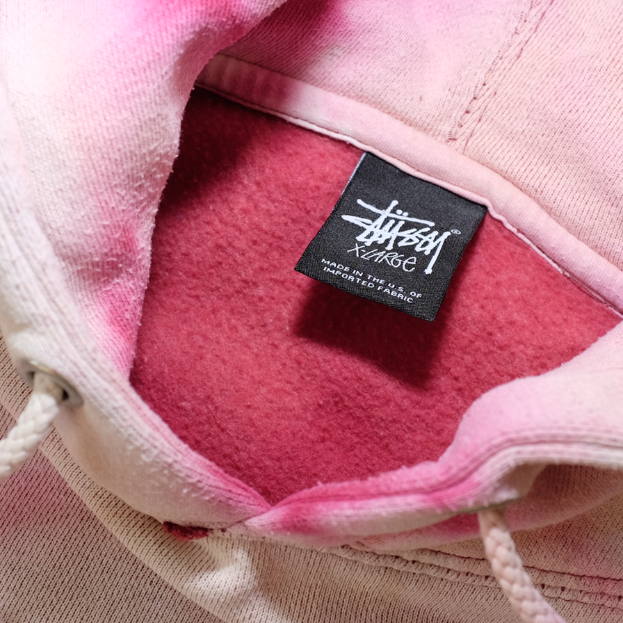 Stussy S Logo Hoody Bleach XLarge - Double Double Vintage