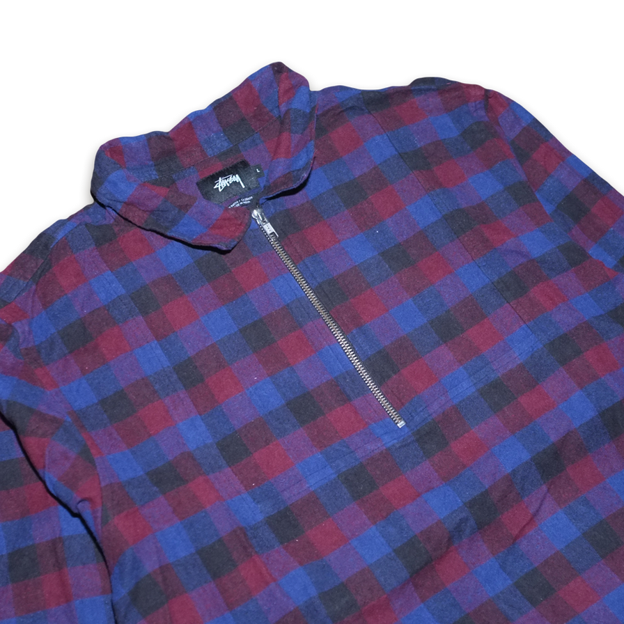 Stussy Half Zip Polo Large - Double Double Vintage