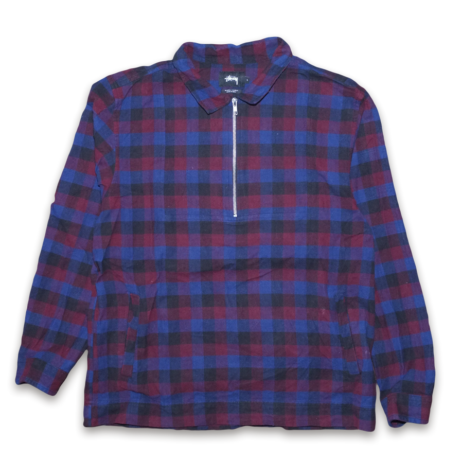 Stussy Half Zip Polo Large - Double Double Vintage