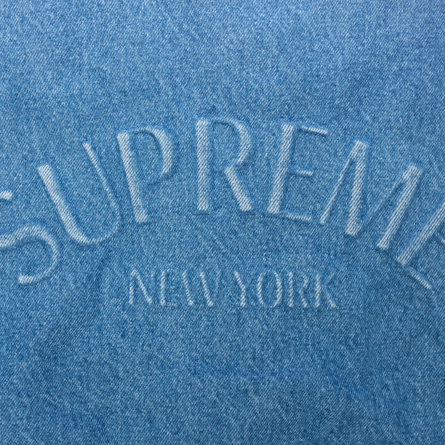 Supreme Denim Twill Varsity Jacket Large - Double Double Vintage