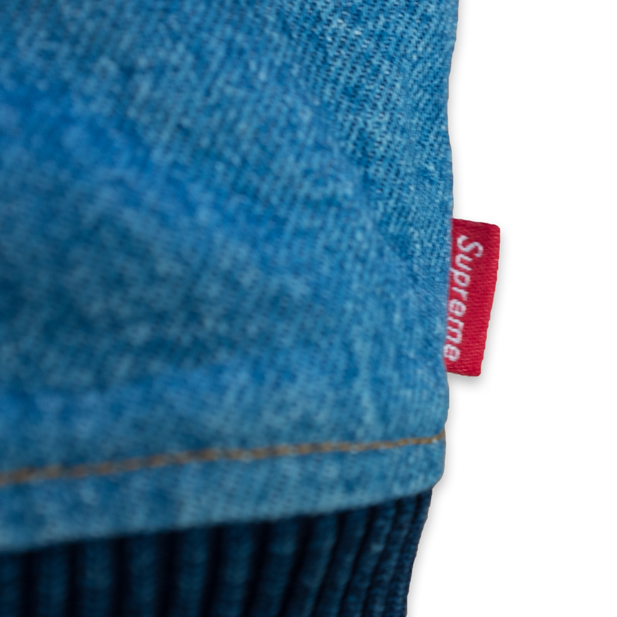 Supreme Denim Twill Varsity Jacket Large - Double Double Vintage