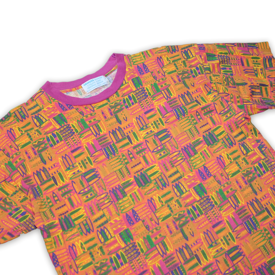 Vintage Surf Pattern T-Shirt Large - Double Double Vintage