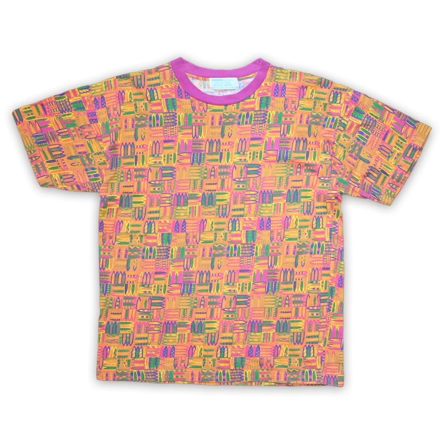 Vintage Surf Pattern T-Shirt Large - Double Double Vintage