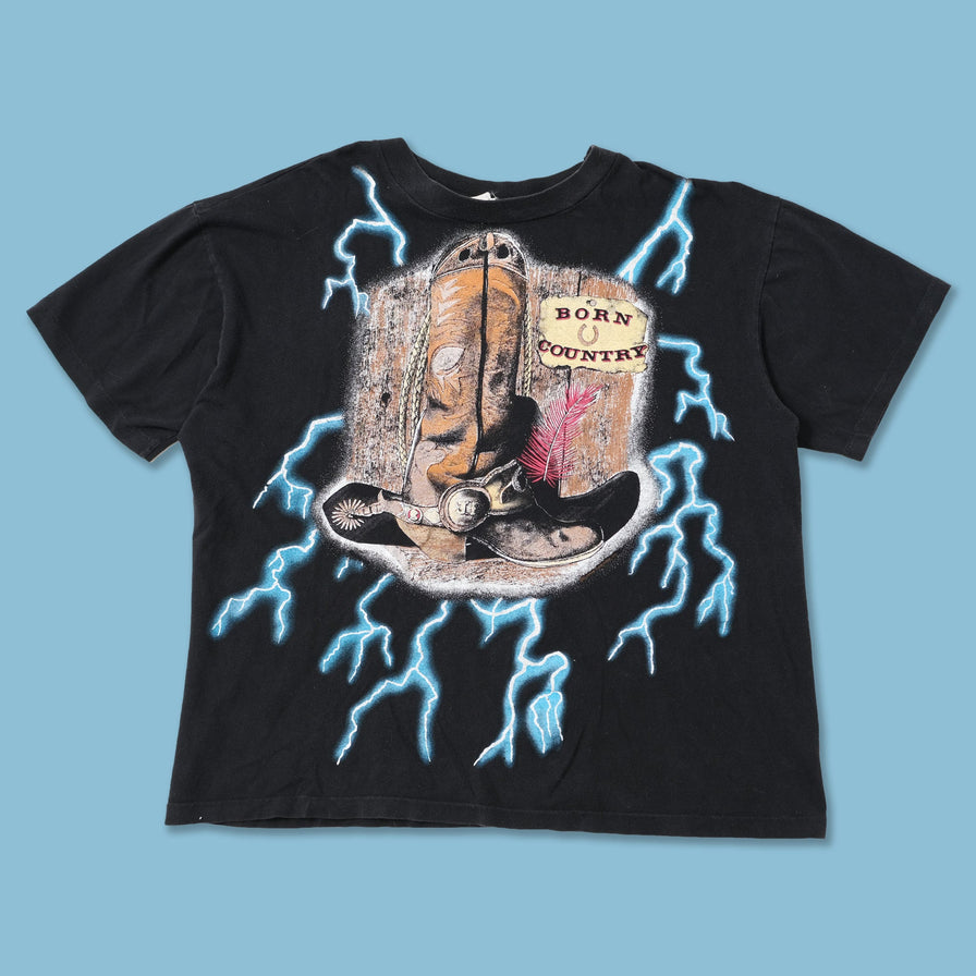 Vintage American Thunder Born Country T-Shirt Large / XLarge