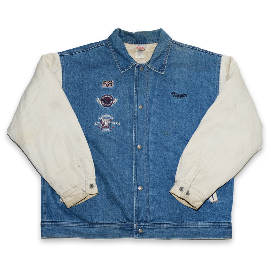 Vintage Tigger Denim College Jacket XLarge