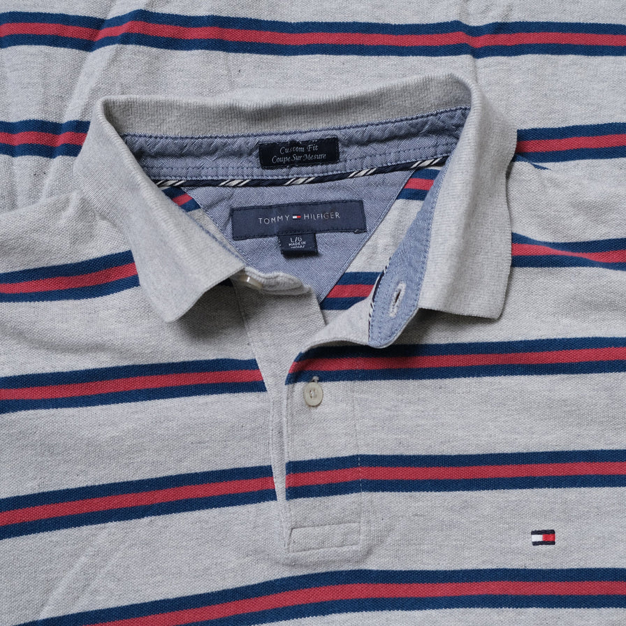 Vintage Striped Tommy Hilfiger Polo Large