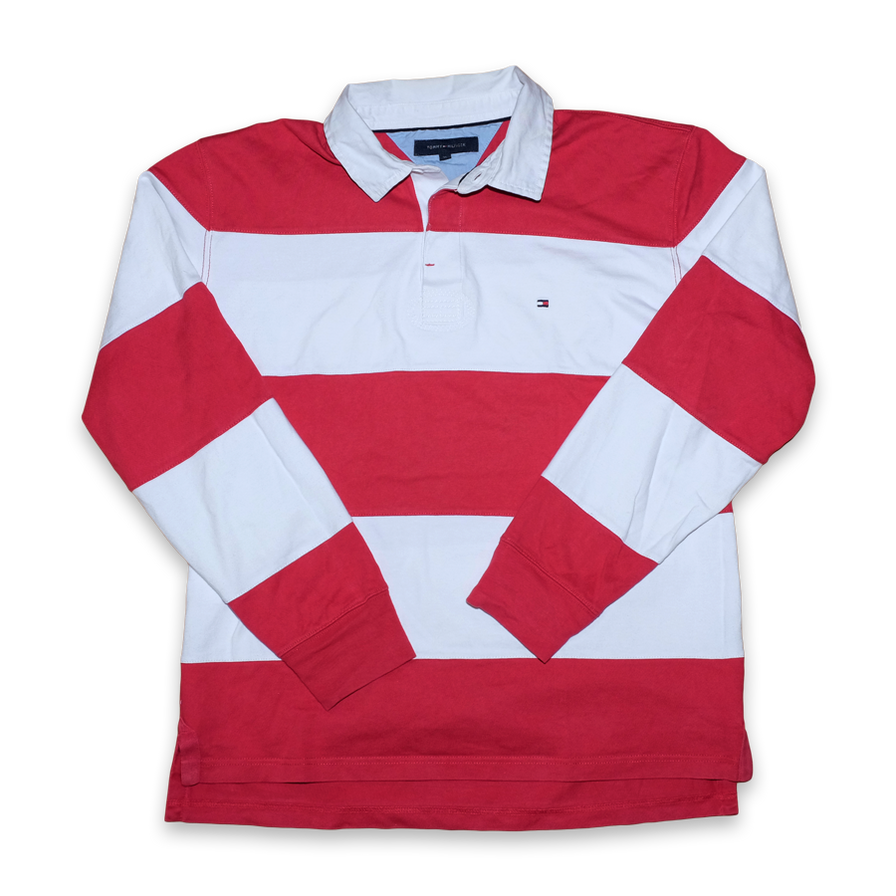 Tommy Hilfiger Rugby Polo Longsleeve Large / XLarge - Double Double Vintage