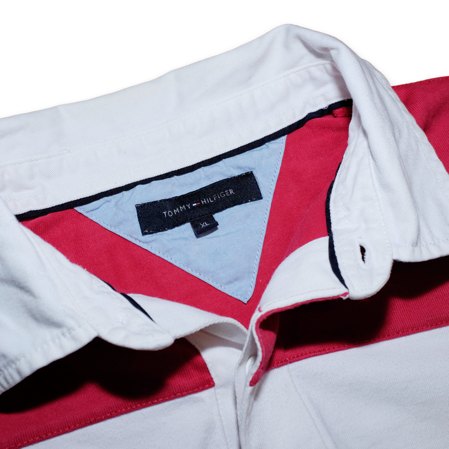 Tommy Hilfiger Rugby Polo Longsleeve Large / XLarge - Double Double Vintage