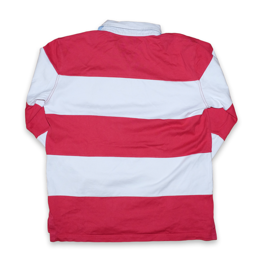 Tommy Hilfiger Rugby Polo Longsleeve Large / XLarge - Double Double Vintage