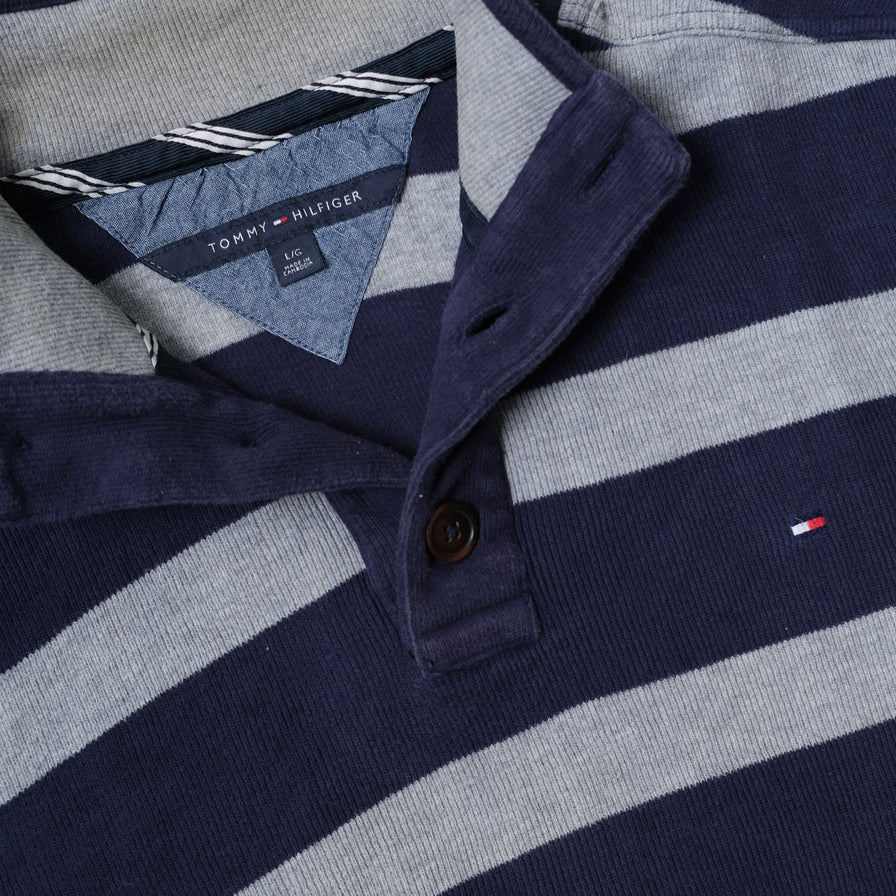 Vintage Tommy Hilfiger Q-Snap Sweater Large