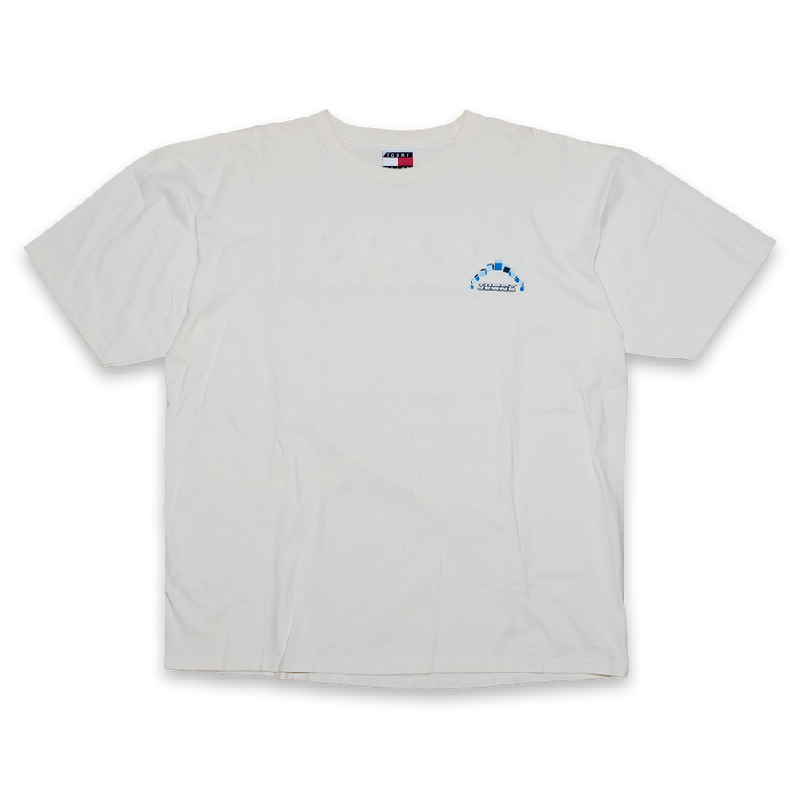 Vintage Tommy Jeans Cubes Logo T-Shirt XLarge - Double Double Vintage