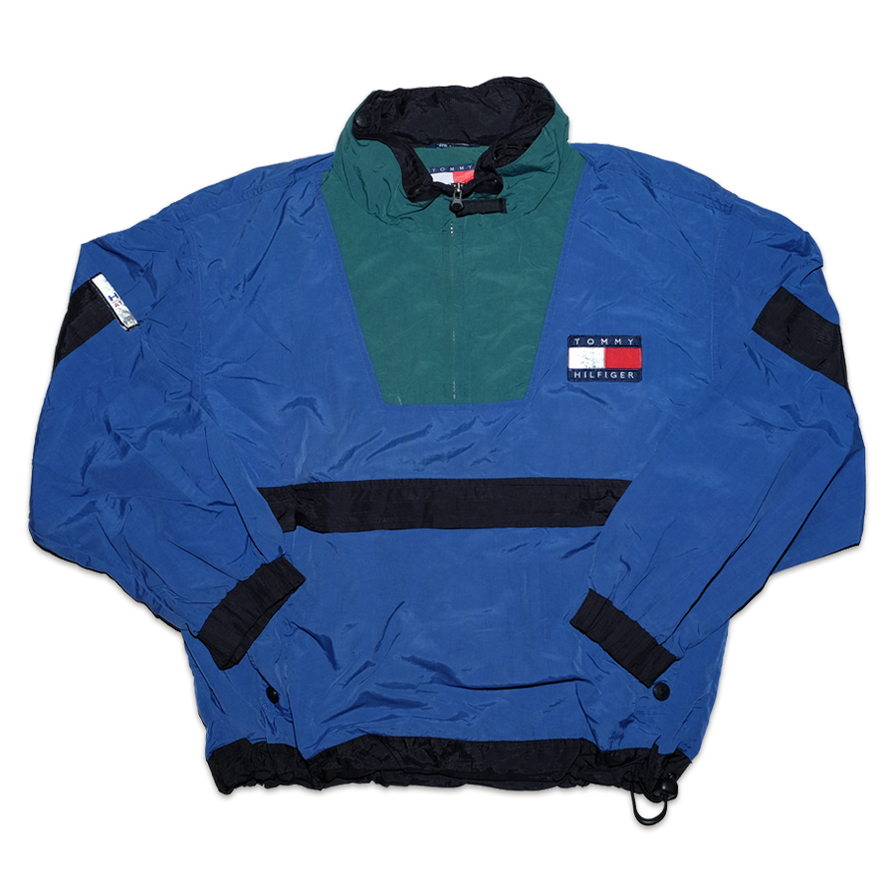 Vintage Tommy Hilfiger Q-Zip Windbreaker Large - Double Double Vintage