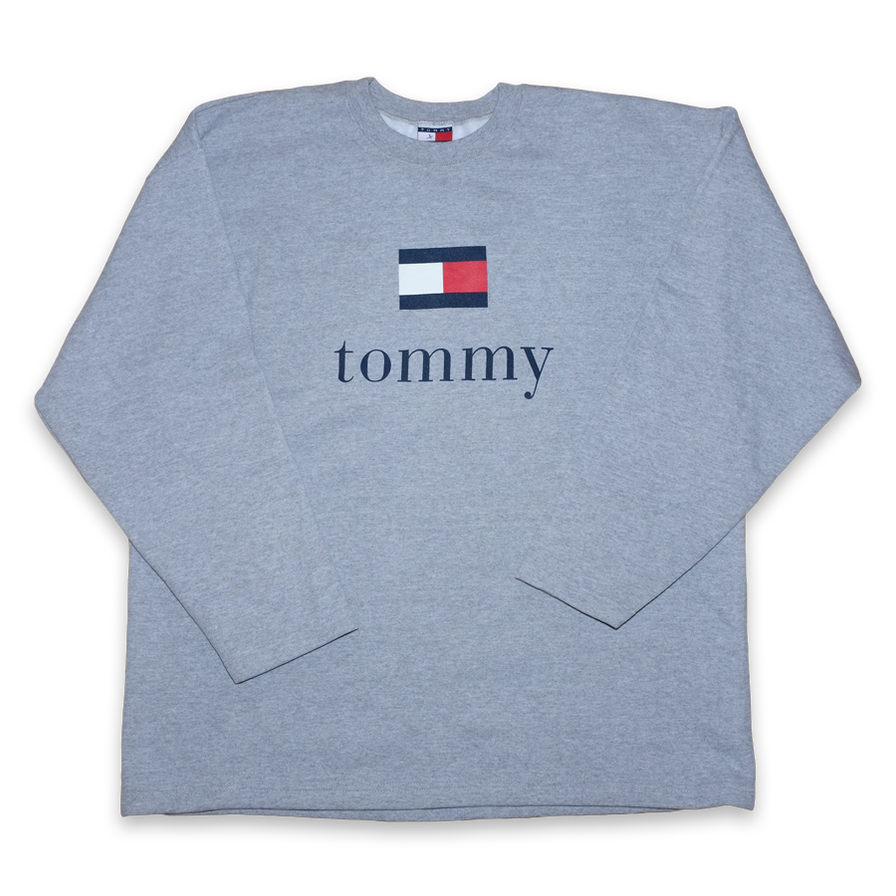 Vintage Tommy Hilfiger Logo Sweatshirt XXLarge - Double Double Vintage