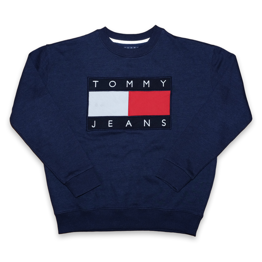 Tommy Jeans Logo Sweatshirt Small - Double Double Vintage