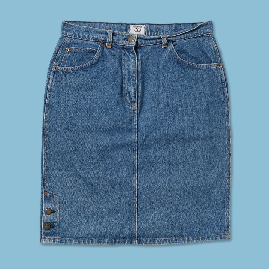 Vintage Valentino Women's Denim Skirt 30