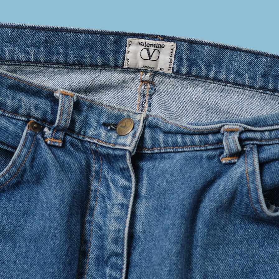 Vintage Valentino Women's Denim Skirt 30