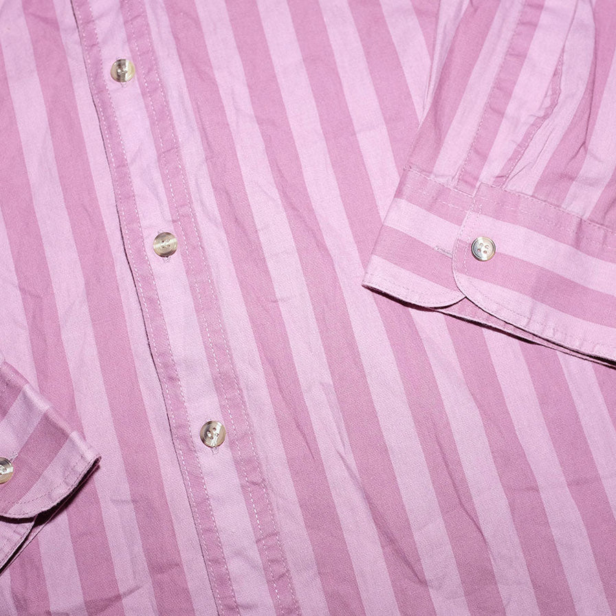 Vintage Vertical Stripe Shirt XLarge - Double Double Vintage