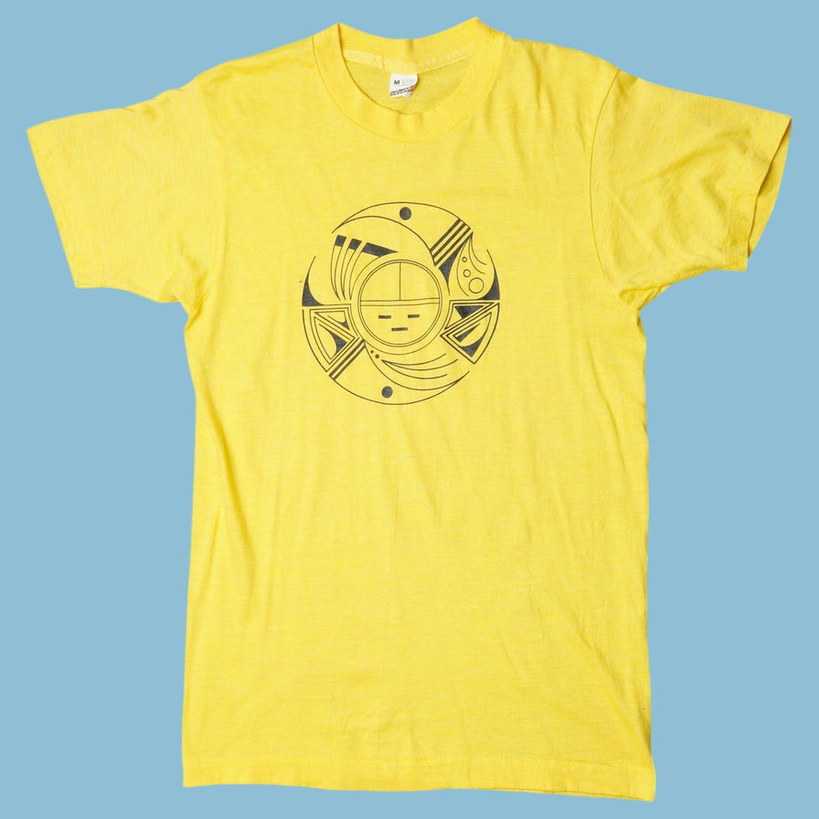 Vintage 80s Native American Sun Symbol T-Shirt - M