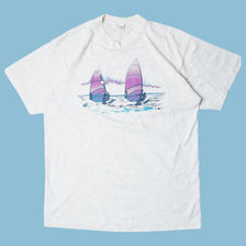Vintage 80s Windsurfing Grafik T-Shirt - XL