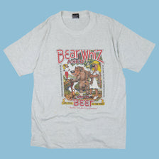 Vintage 90s Bear Whiz Beer T-Shirt - L