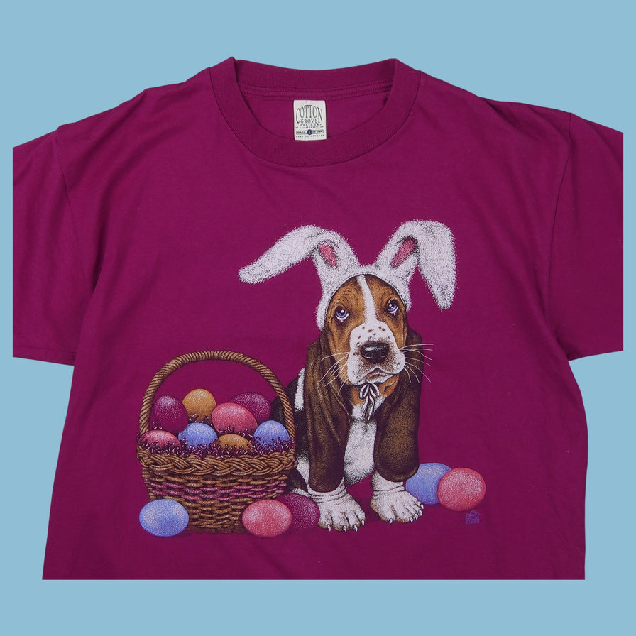 T-shirt vintage en coton des années 90 - Pâques - T.L