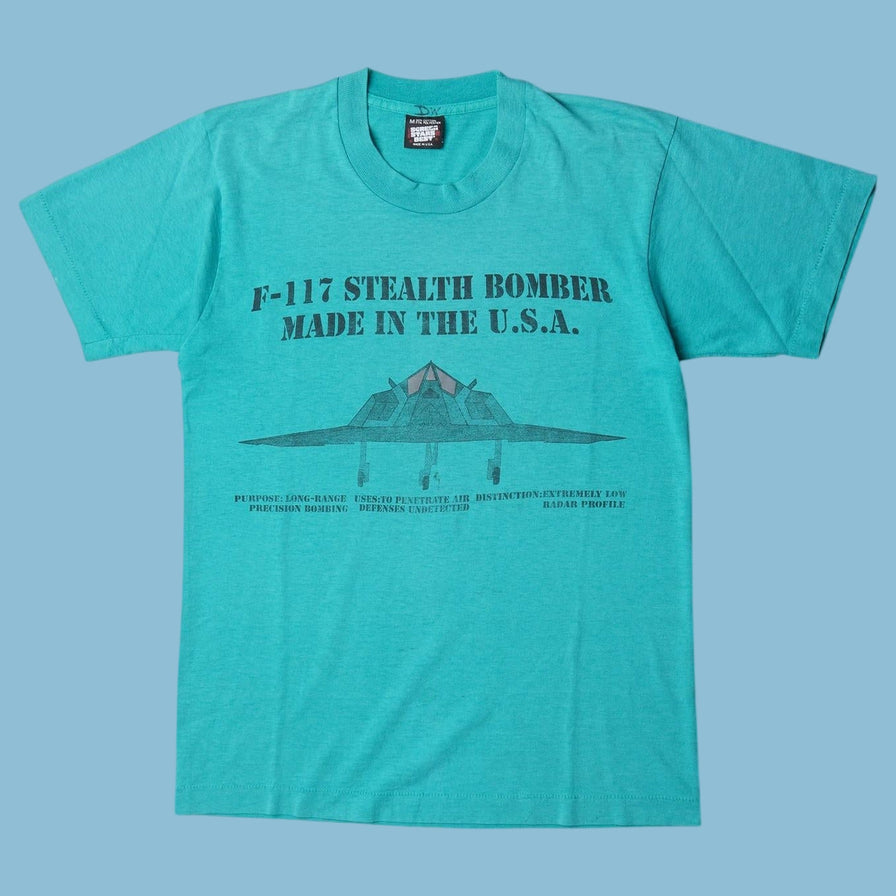 Vintage 90s F-117 Stealth Bomber T-Shirt - M