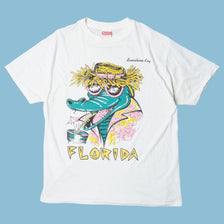 Vintage 90s Florida Sunshine Key Alligator T-Shirt - L