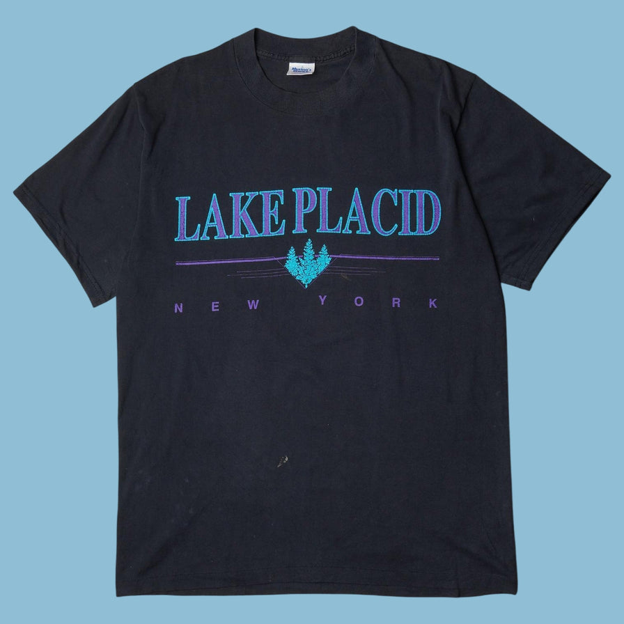 Vintage 90s Lake Placid New York T-Shirt - L