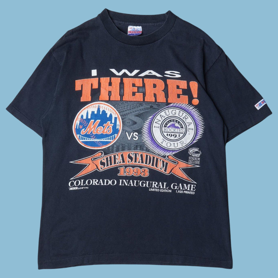 Vintage 90s Mets vs Rockies Shea Stadium 1993 T-Shirt - L