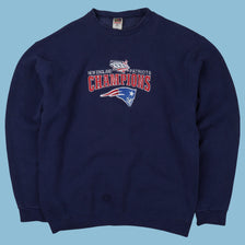 Vintage 90s New England Patriots Champions Sweater - XL