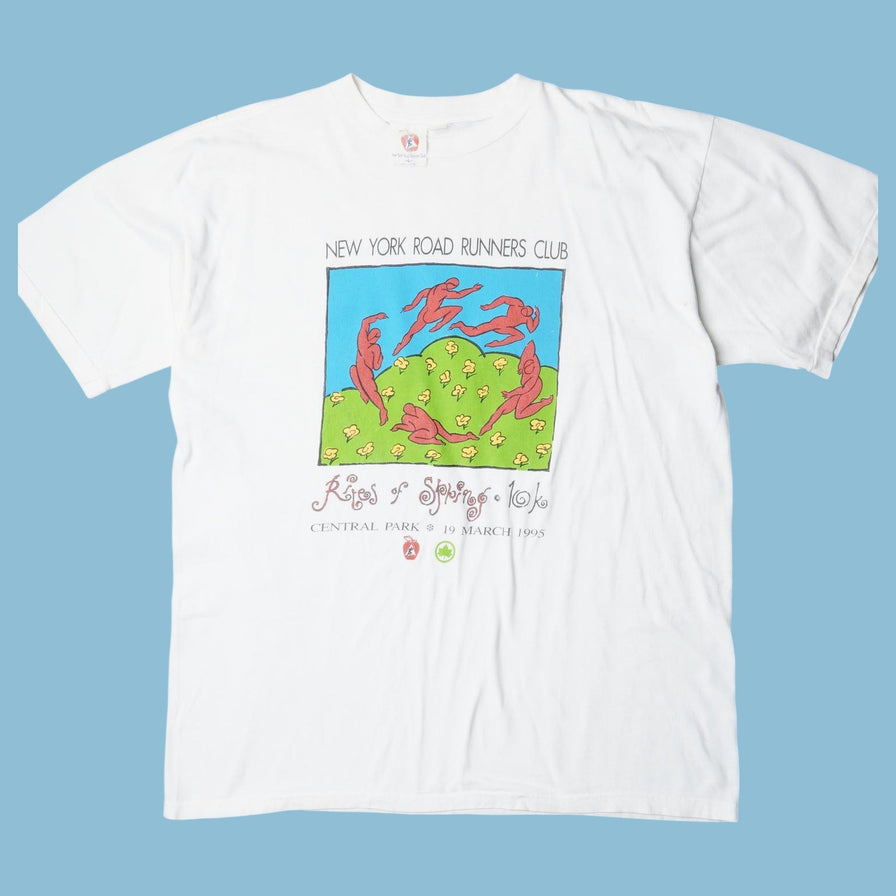 Vintage 90s New York Road Runners Club Rites of Spring 10K T-Shirt - L
