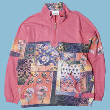 Vintage 90s Patchwork Floral Sweater - XL